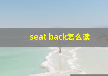 seat back怎么读